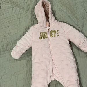 Baby girl juicy couture snow bunting 3/6 mos brand new with tags